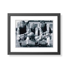 Geoff Hurst & Martin Peters signed West Ham United Foto West Ham Autogramm COA