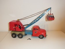 GAMA Kranwagen mit Aufziehmechanismus Uhrwerk Blechspielzeug