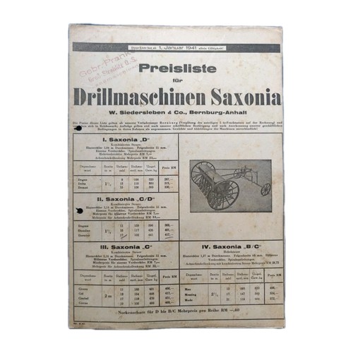 Alter prospekt preisliste - alter, für