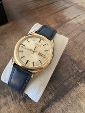 Seiko Automatic 7006-7220 Day Date Gold Armbanduhr Vintage Japan Unisex Leder