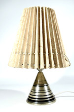 BREUHAUS de GROOT (Z) Ikora Metall Lampe ° WMF Art Deco Leuchte ° orig. Schirm