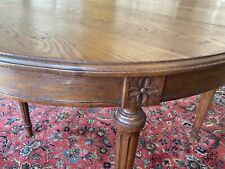 antiker Tisch Eiche  1 Meter rund auf 2Meter mit Einleplatten zu erweitern