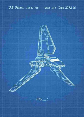Imperial shuttle patentdruck - imperial, 3