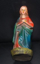 ANTIKE Krippenfigur aus dem 30/40er Jahren Heilige Maria Gips Stuck -Germany