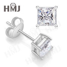 Princess Moissanite Ohrringe 925 Sterlingsilber 18K Platin Finish GRA Schmuck