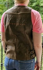 NEU RAR INDIAN Motorcycles Leder Weste braun Gr.M Damen Motorradweste Motorcycle