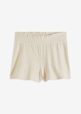 Frottee-Shorts Gr. 48/50 Kieselbeige Damenshorts Bermuda Kurz-Hose Neu