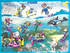 Kinder Überraschung  Ferraerospace Ozeane 1998   Auswahl Üei Steckfiguren