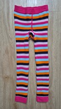 dicke Leggings Thermoleggings Mädchen Gr 110 116 pink orange schwarz gestreift