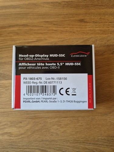 Lescars head display - head-up,