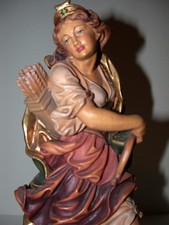 neuw. Diana  30cm Jägerin Jagdgöttin Holzfigur Holzschnitzerei Südtirol Skulptur