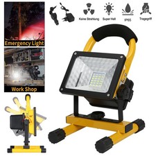 LED Akku Fluter Strahler Arbeitsleuchte Flutlicht Baustrahler Handlampe Fluter