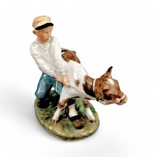 Royal Copenhagen Porzellan Figur,Jungen Mit Kalb, Modell 772, Hr. Thomsen