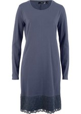 Shirt kleid mit spitze langarm - shirt-kleid,