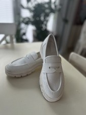 Loafer Schuhe Weiß Perforiert
