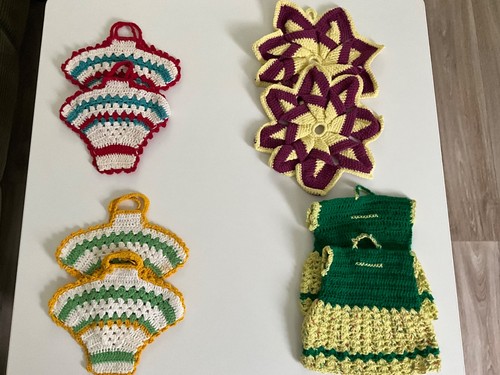 Paar topflappen handarbeit - topflappen,
