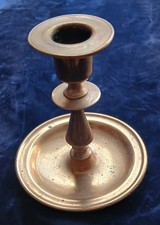 Alter Kerzenständer aus Messing, Höhe 12 cm Vintage