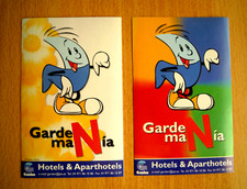 2 Aufkleber Garden Mania - Hotels & Aparthotels  alter Sticker Sammlung