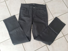 ANGELS DAMEN SCHWARZ ELEGANT STRETCH GLANZ LEDER LUCK HOSE GR.42