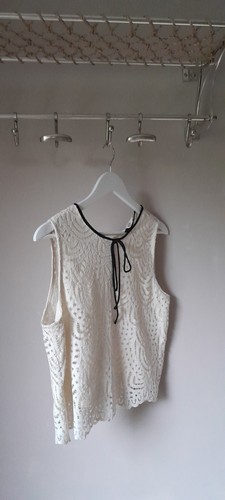 Creme weiß schwarz spitzen - creme,