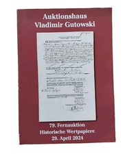 Auktionshaus Gutowski 79. Fernauktion Historische Wertpapiere 2024
