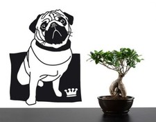 Wandtattoo Mops Möpse Hund