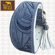 WOZA Premium Windhundhalsband Vollleder Greyhound Rindnappa Lederhalsband W71038