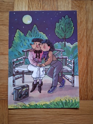 Motivkarte postkarte igel - motivkarte,
