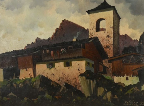 Bergsiedlung 1932 gemälde - |,