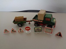 Matchbox Unimog mit Anhänger und Schildern Forstamt K30 1978, bemalt