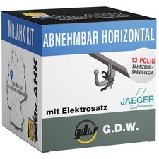 GDW Anhängerkupplung abnehmbar für Audi A3 Fliessheck 12-16 mit 13pol spezifisch