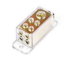 Verteilerblock Stromkabel Verteiler 25mm² auf 4x 10mm² vergoldet