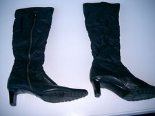 Stiefel Leder-Textil-Kombi von