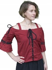 Mittelalterliche Bluse Verstellbare Träger R.XXL