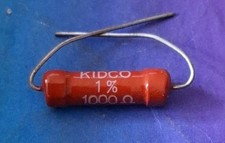 2 x Hochlastwiderstand 1000 Ohm 5 Watt 1% KIDCO NOS 