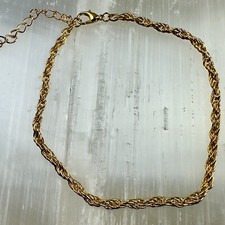 ✨ Fußkette Damen Gold Kordel Fußkettchen Fußband Schmuck Geschenk Neu 23,5 cm