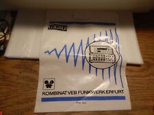 DDR Plaste Werbetüte   Kombinat VEB Funktechnik Erfurt