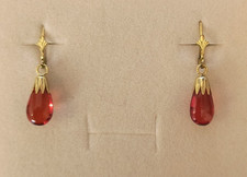 roter Bernstein Ohrringe