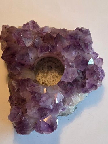 Teelichthalter amethyst - teelichthalter,