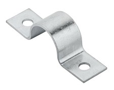 Rohrschellen blau verzinkt halbrund Schelle Zaunschelle Schlaufe Pfosten