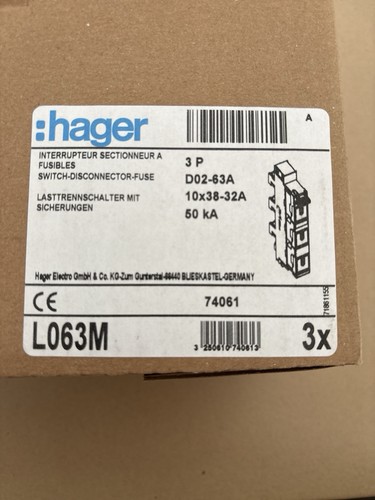 Hager lasttrennschalter l063m - hager,