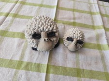 Dekofigur Schafe aus Beton Grau/Weiß Höhe Tierfigur Skulptur Tierskulptur