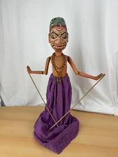 Wayang Golek Indonesien Stabpuppe Puppe antik Asien Marionette Holzpupppe 110 cm