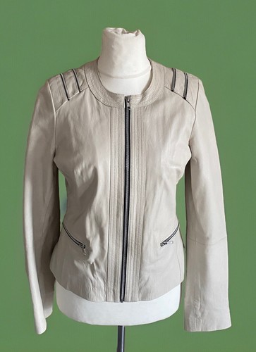 Saki lederjacke elfenbein - saki,