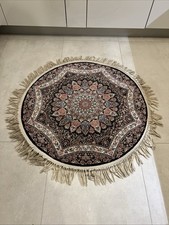 Handgewebter Seidenteppich 1m