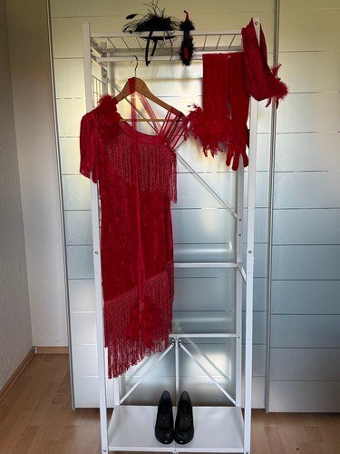 Charlston kleid 20er rot - charlston,
