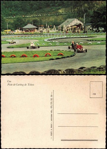 Postkaart coo piste carting - postkaart,