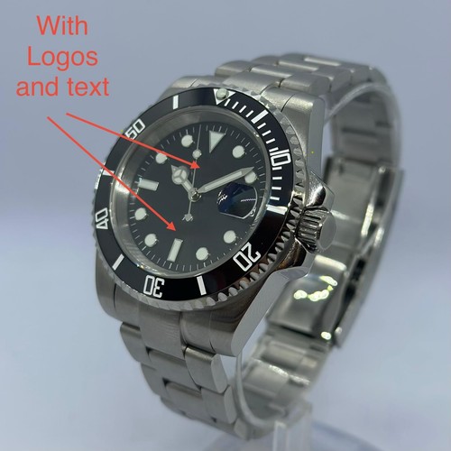 Black sub diver mod 40mm - black,