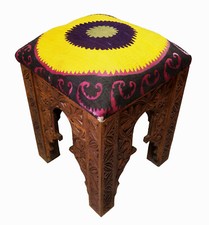 orientalische Suzani Hocker Stuhl Sitzhocker Sitzkissen cushion Stool Pouf  Nr:A