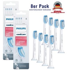 8er-Pack Philips Sonicare Original S Sensitive Standard-Schallzahnbürstenköpfe